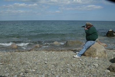 Michael video recording surf sounds the day before the polar plunge at NEIPP