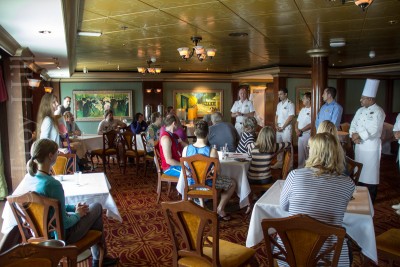 Cruise Critic folks at the meet and greet with the ship's senior hotel staff